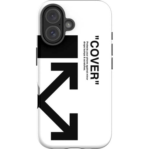 Black and White Arrows iPhone 16 Plus Impact Case